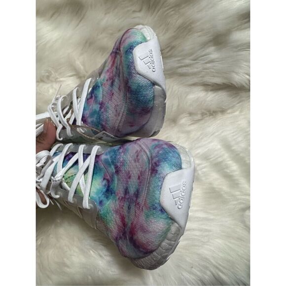 Adidas NWT women ultra boost 21 tie dye running shoes 8 1/2 - Picture 5 of 8